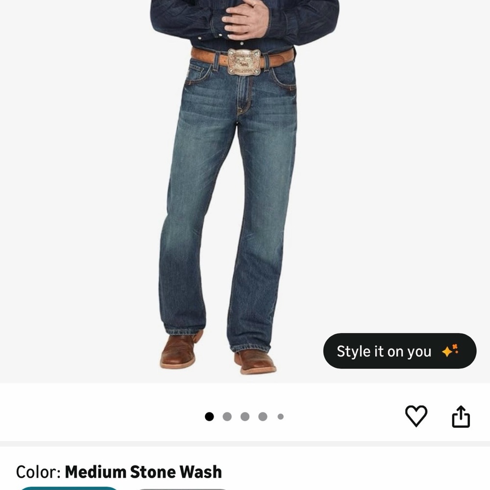 Cinch Men's Blue Bootcut Jeans